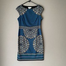 London times size 10 floral hippie, print sheath career dress