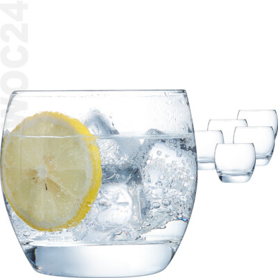 6 x Whisky Gin-Tonic Cocktail Longdrink Trink Wasser Saft Gläser Glas Eisboden
