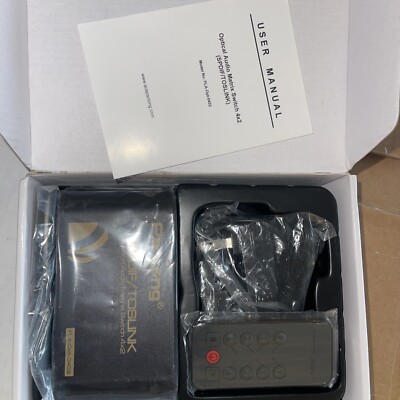 Panlong PLA-Opt-0402 Black SPDIF TOSlink Optical Audio 4x2 Matrix Switch -E06