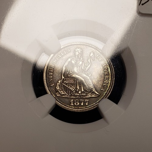 1877 10c Seated Liberty Silver Dime - Proof - Huge DDR - NGC PF 58 - SKU-B4275 - Picture 16 of 20