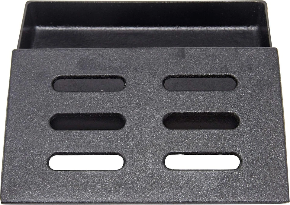 Durable Cast Iron Smoker Box for Enhanced Grilling - Fits 8 Inches of Chips - Image 4 of 4