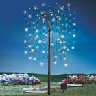 4 Ft Solar Lighted 200 LED Multi-Color Weeping Willow Garden Tree Sculpture