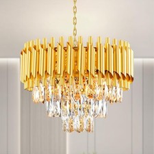 Modern K9 Crystal Chandelier Large Luxury Ceiling Pendant Light for Living Room