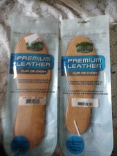 Moneysworth & Best Premium Full Leather Insoles Inserts Tan