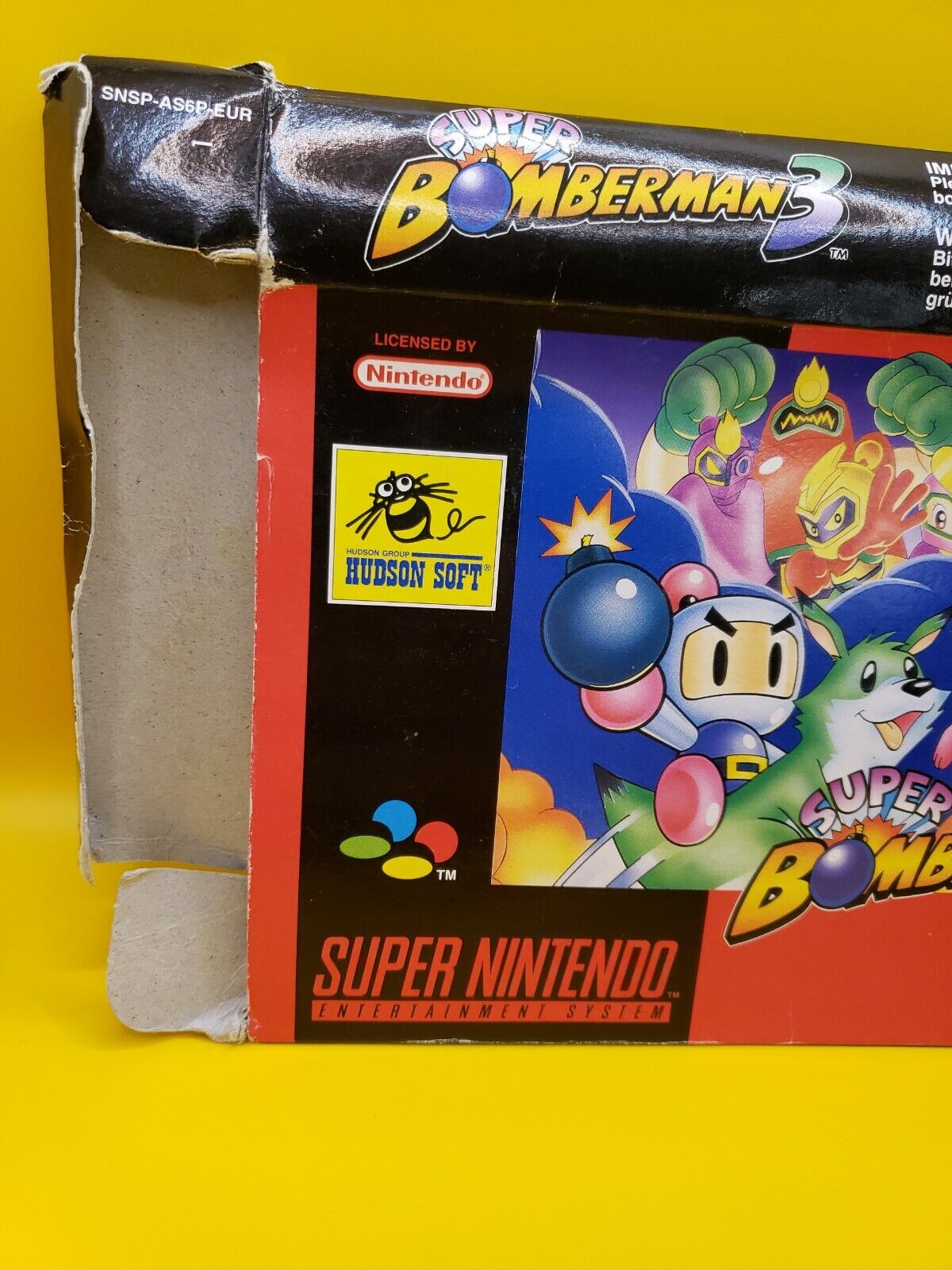 Super Bomberman 3 PAL (Super Nintendo SNES) PAL Box Only - Rare - Authentic  LOOK