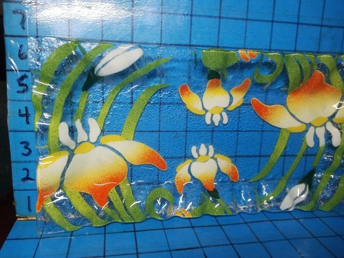 VTG Bill SYDENSTRICKER Yellow Iris Fused ART GLASS Plate Dish MODERNIST DESIGN - Picture 2 of 10