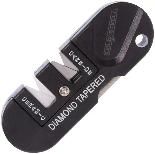 Cold Steel 3-in-1 Knife Sharpener Lanyard Hole Coarse Carbide And Ceramic w/Rod
