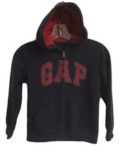 GAP Boys Fleece Zip Up Hoodie Jacket Sweater Blue Size Small 6/7 Gap Arch
