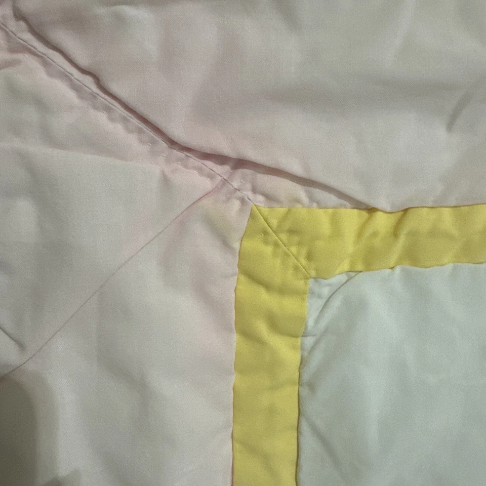 Edredón Vintage Baby Togs OVEJAS POLLO CABALLO CARRUSEL Pastel 45" X 35" MUY RARO Foto 4 de 4