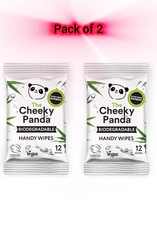 The Cheeky Panda Bamboo Hand Wipes | 12 Travel Wipes | 100% Plastic Free