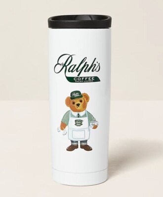 RALPH LAUREN Barista Polo Bear Coffee Tumbler 15oz | eBay