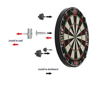 DART BOARD HANGING BRACKET SET KIT STABILISER STEEL DARTBOARD FITTINGS UK SELLER