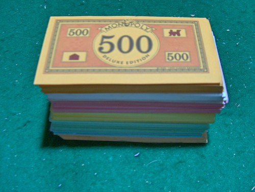 Monopoly Deluxe Money - Game Replacement Bills / Play Money 210 pieces