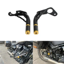 Rear Engine Guard Crash Bar Passenger Peg For Harley Softail 18-24 FLFB FLDE