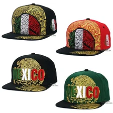 MEXICAN Hat  MEXICO Federal Eagle Embroidered Snapback Flat Bill Baseball Cap