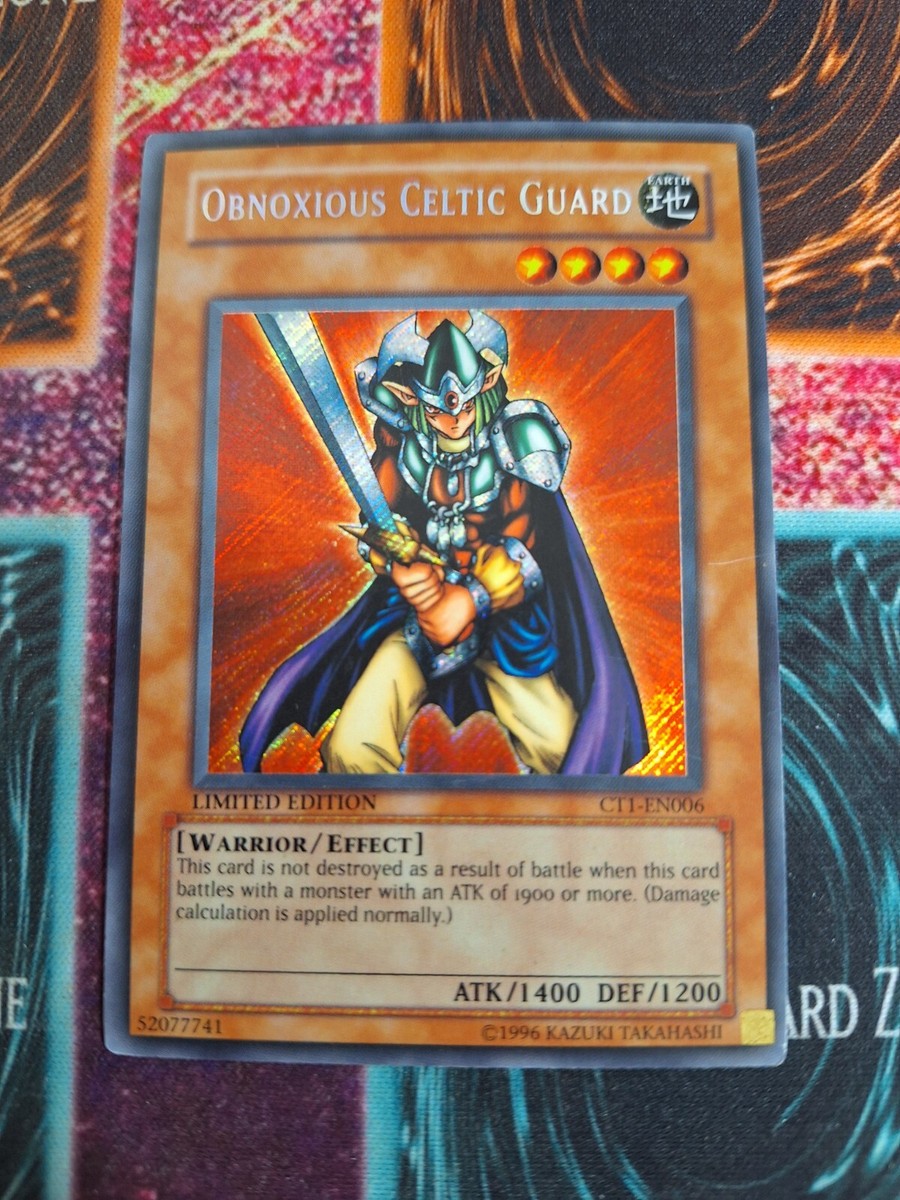 Yu-Gi-Oh! Obnoxious Celtic Guard CT1-EN006 Secret Rare Limited NM