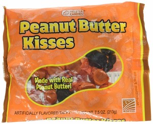 Peanut Butter Kisses 7.5 OZ Halloween Candy Orange & Black Wrapper NEW