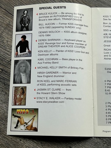 KISS Program 17th NY Kiss Convention BILL AUCOIN Kulick Ken Kelly 2003 Vintage - Picture 2 of 3
