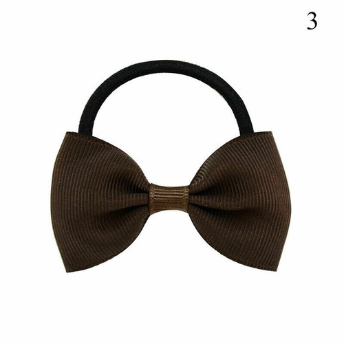 Kid Baby Solid Color Bowknot Hair Tie Elastic Band Girl Scrunchie Accessories US - Picture 15 of 32