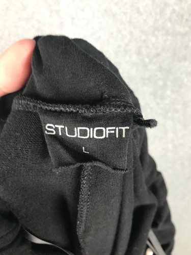 Studiofit Cargo Joggers Youth Girls Large Black Neon Green Elastic Waist Grunge - Picture 7 of 9