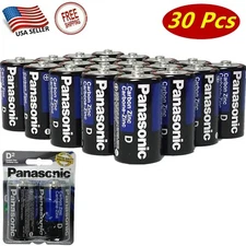 30 Pcs Panasonic D Size Battery Carbon Zinc Battery Super Heavy Duty Power 1.5v