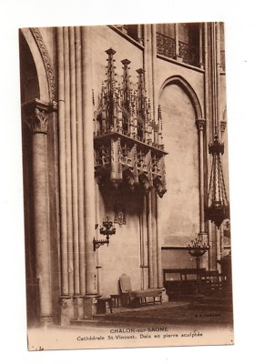 CHALON S/SAÔNE - Kathedrale Saint Vincent - Dais aus geschnitztem Stein ... (J623)