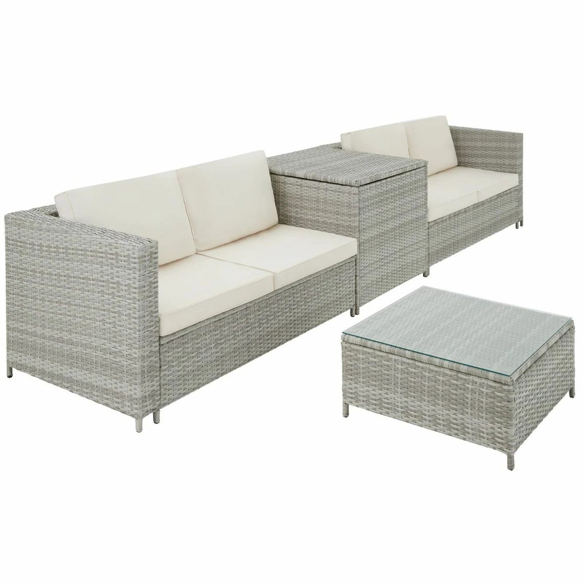 Siena Rattan Outdoor Sofa Corner Dining Table Lounger Garden