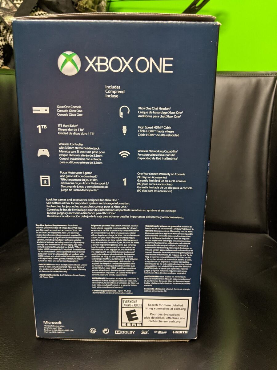 Microsoft Xbox One Forza Motorsport 6 Limited Edition box only with inserts