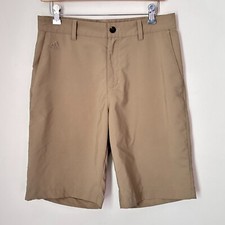 Adidas Men's Beige Neutral Minimalist Bermuda Dress Shorts Size 30 -d60