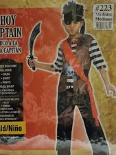 Ahoy Captain 4 Pc Boys M 8-10 Halloween Costume-NEW
