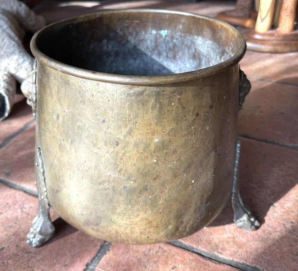 Artes y manualidades ruso martillado cobre león jardinero Foto 3 de 4