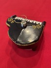 Black Baby Grand piano Christmas Glass ornament — photo 2