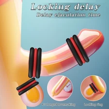 Ball-Scrotum-Stretcher-Dual Ring-Penis Stretcher Enhancer Delay Ejaculation-MALE
