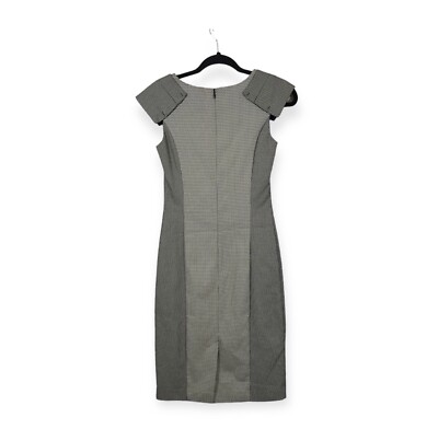 Veronika Maine Womens Black & White Size 6 Knee Length Short Sleeve Sheath  Dress | eBay