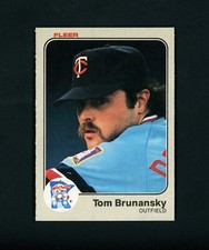 Tom Brunansky 1983 Fleer RC - Minnesota Twins 607 MINT