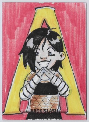 2019 5finity Hack / Slash 2 Cute as Hell SKETCH Card - Adam Hicks /28 b