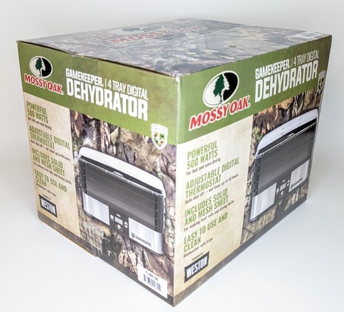 Weston Mossy Oak Gamekeeper 4 Tray Digital Dehydrator Black 500 Watts ...