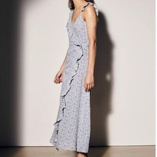 Madewell Dress Ruffled Wrap Maxi Dress in Americana Floral size 0