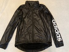 Adidas Women  s Jacket Extra Small Black Full Zip Hidden Hoodie Softshell 1662