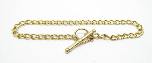 Clogau Gold 9ct Yellow & Rose Gold T-Bar Charm Bracelet 7 3/4''