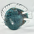 Vintage Murano Style Art Glass Butterfly Fish Figurine Paperweight