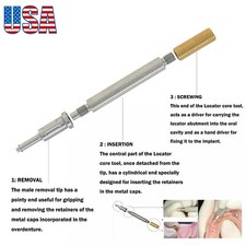 US Dental Universal Implant Core Tool Retention Caps Insertion Extraction Tools