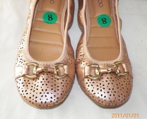 Neu ohne Karton Me Too "Lila" roségoldene Ballette Größe 8 M - Bild 2 von 4