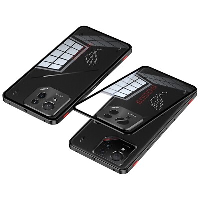 Für Asus ROG Phone 9 / 9 Pro Snap Metall Rahmen Mattierte Handy Hülle Schwarz
