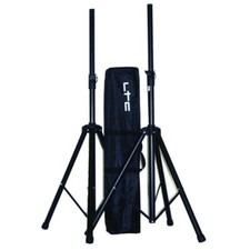 COPPIA DI STATIVI PER CASSE DIFFUSORI FORO 35MM NERI CON BORSA PER IL TRASPORTO