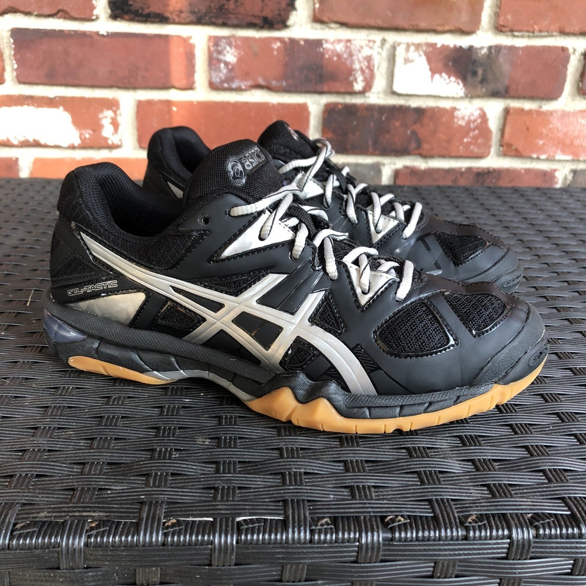 ASICS GEL-TACTIC Women's Size Black Silver Running
