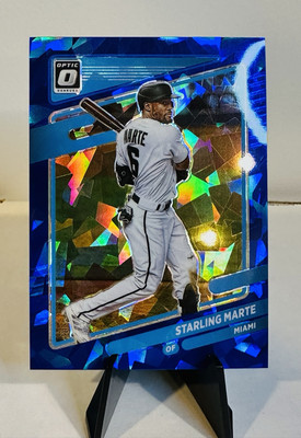 2021 Donruss Optic Starling Marte Blue Ice 1/7 First on Print    NY Mets MINT