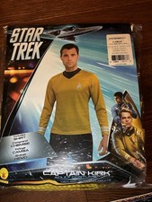 Star Trek Captain Kirk Gold Uniform Shirt, Insignia Rubie  s Costumes Mens L