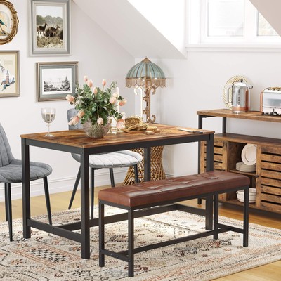 47 Inches Dining Room Table for 4, Industrial Style with