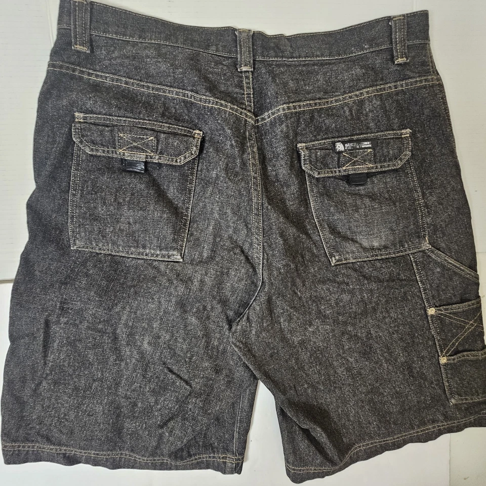 Vintage 90S Y2K GUESS Jean Baggy Denim Jorts Shorts Black USA Mens Sz 38 DK274  - Image 2 of 4